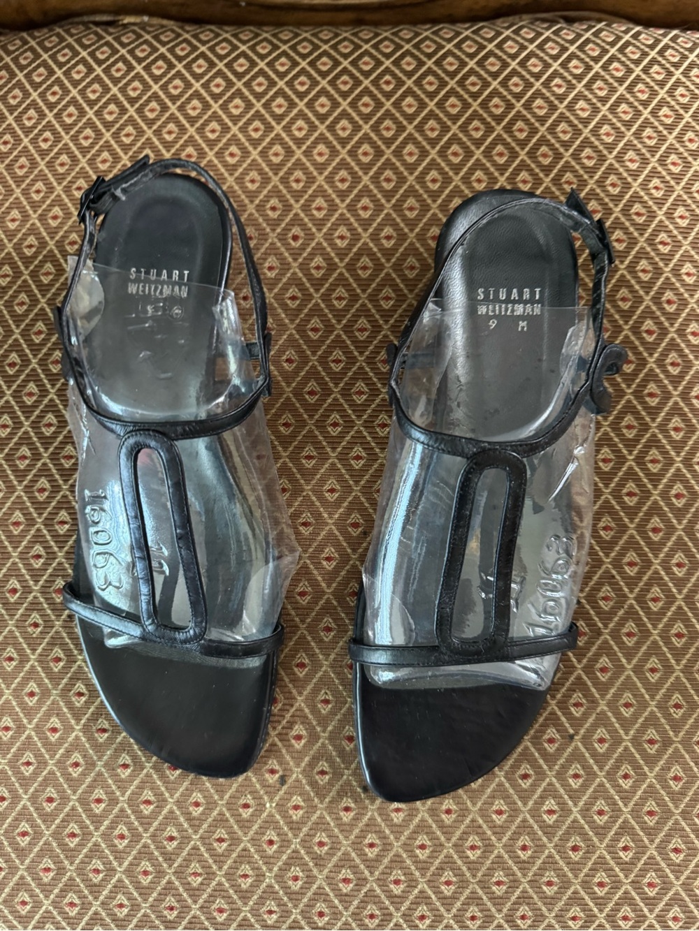 Stuart Weitzman Black and Slingback sandals